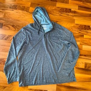 Duluth Trading Co Mens Relaxed Fit Pullover Hoodie Gray XL Polyester Nylon light